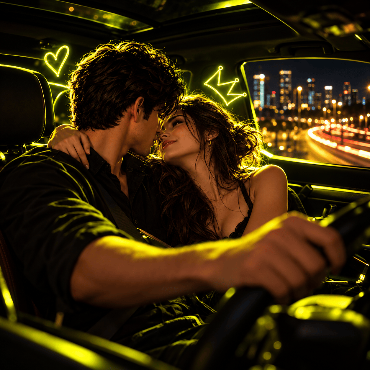 Romantic Drive Date with Stranger Girl
